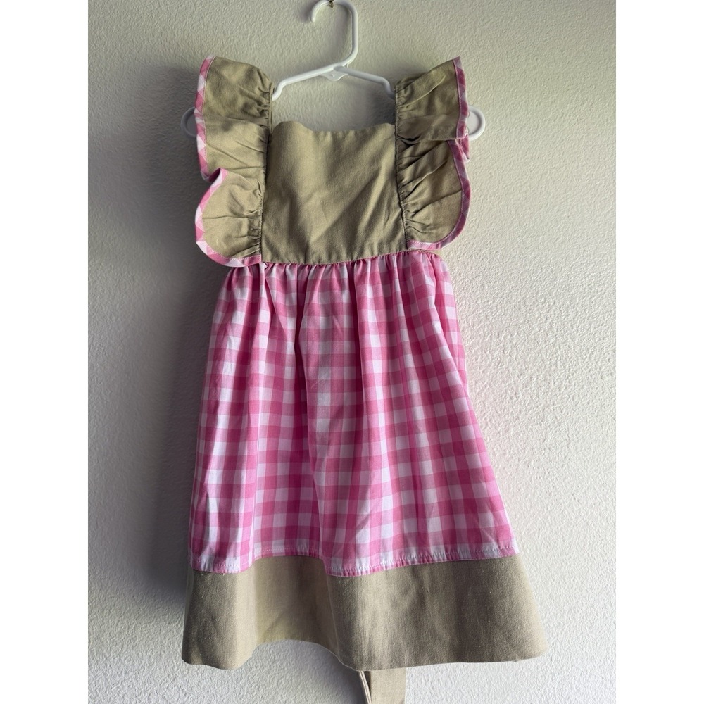 Natalie Grant Girls Pink Floral Bunny Dress 2T Ruffle Lace Easter Spring‎
